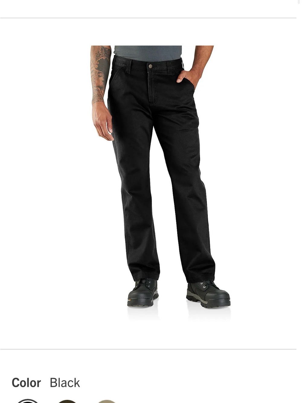 Carhartt Men's Straight Black Work Jeans